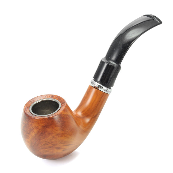 KCASA KC-WTP001 Classic Resin Wood Tobacco Pipe Durable Smoking Pipe Cigar Flitter