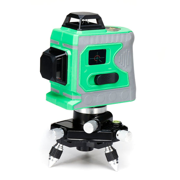 3D 12Line Green Laser Level Self Leveling 360 Rotary Cross Outdoor Measure Tool