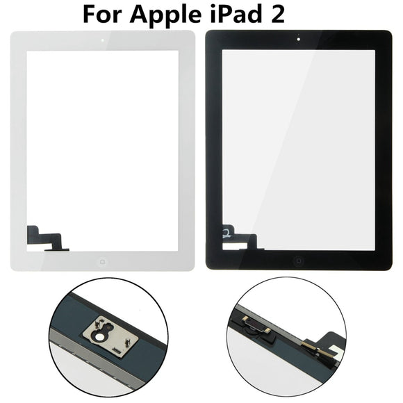 Touch Screen Digitizer Glass Replacement With Buttons For iPad 2