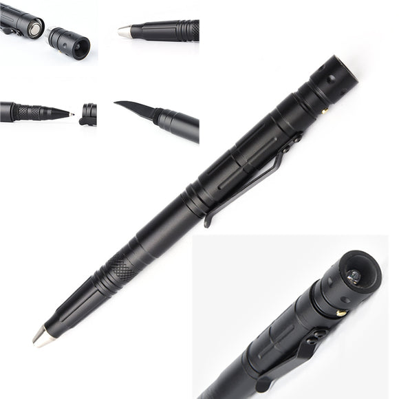 Multifunction HB XPE LED Pen Flashlight Titanium Alloy Portable Emergency Defend Tactical Flashlight