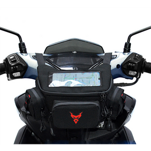 MOTOCENTRIC Touch Screen Navigation Visible Motorcycle Front Storage Bag Waterproof Oxford Cloth Riding Bag With Side Pockets Removable Rain Cover 0117