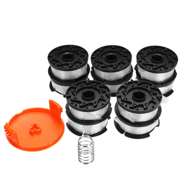 10pcs 30 Inch Trimmer Line With Replacement Spool Cap Cover/Spring For BLACK/DECKER String Trimmers