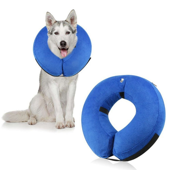 Inflatable Protective Collar Dog and Cats Head Cone Soft Recovery Collar for Injuries Rashes Pet