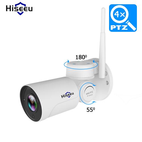 Hiseeu 1080P IP Camera wifi PTZ 4X Zoom 2MP Bullet Speed dome CCTV camera Project Night Vision