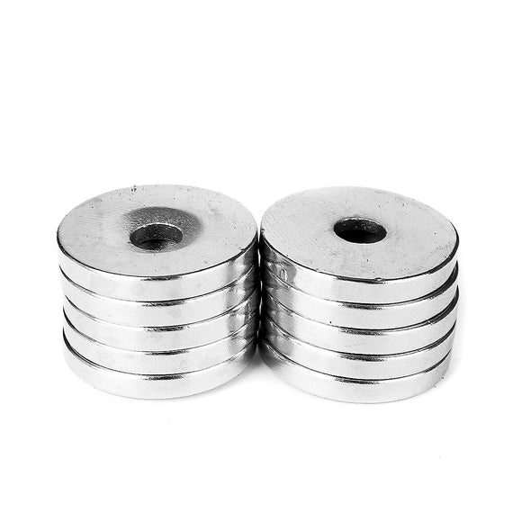 100Pcs 20x3mm Neodymium Magnet with 3mm Hole NdFeB Super Strong Craft Countersunk Round Ring Magnets
