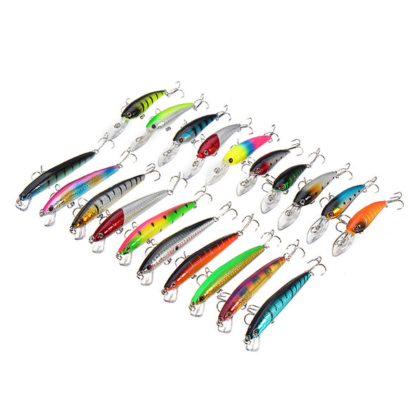 ZANLURE 20pcs 9cm/9.65cm 8.3g/7.7g Minnow Fishing Lure 1.2-2.1m Depth Sea Fishing Hard Baits