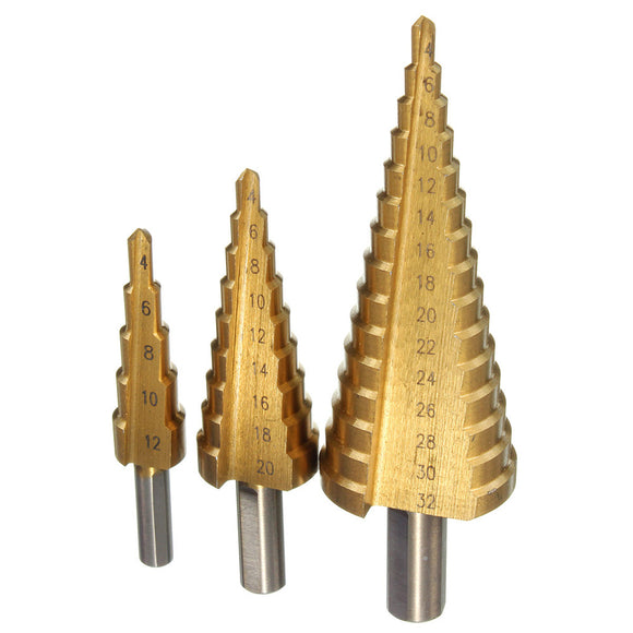 HSS Triangle Shank Pagoda Step Drill Bit from 4-12/4-20/4-32