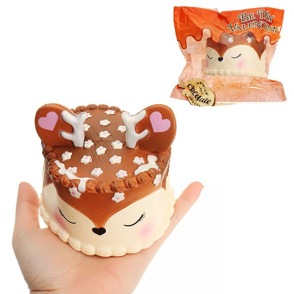 Eric Chocolate Deer Fawn Cake Squishy 10CM Slow Rising Soft Collection Gift