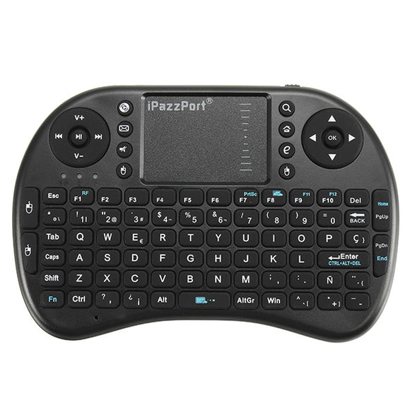 Ipazzport I8 2.4G Wireless Spanish Version Rechargeable Mini Keyboard Touchpad AirMouse