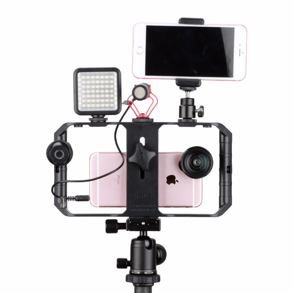 Ulanzi U-Rig Pro Smartphone Video Rig Filmmaking Case Handheld Stabilizer Grip with 3 Shoe Mount