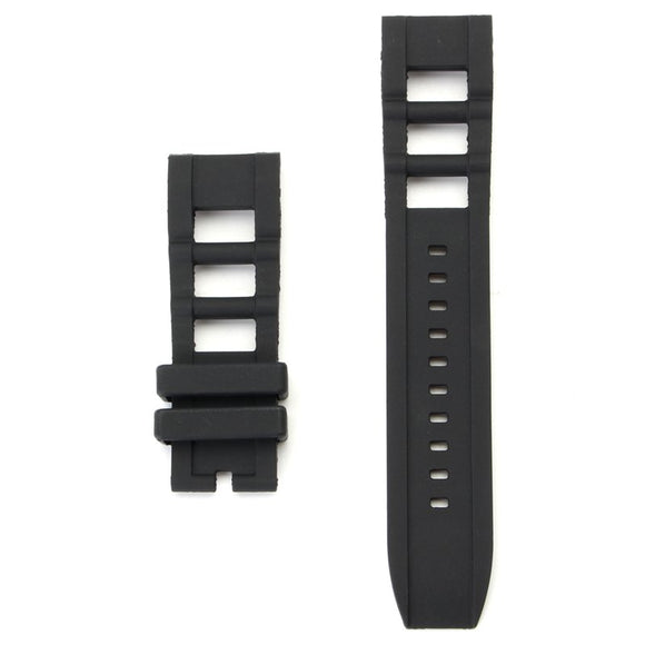 26mm Replacement Rubber Black Watch Band Strap For Invicta Signature II Russian Diver