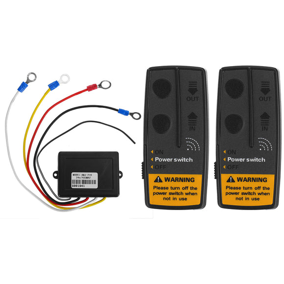 2.4G 24V 100ft Digital Wireless Winches Remote Control Recovery