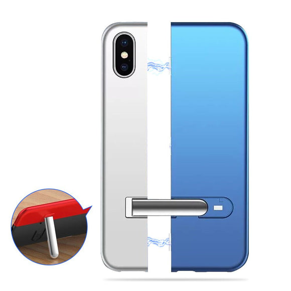 Bakeey Magnetic Adsorption Kickstand Protective Case For iPhone X 0.8mm Slim Hard PC Cover