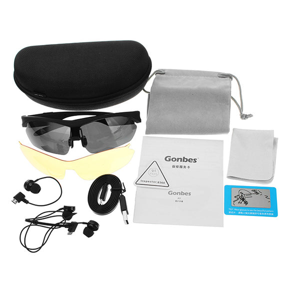 Gonbes K2 Smart Sunglasses Answer Call Hi-Fi Headset with Bluetooth Function
