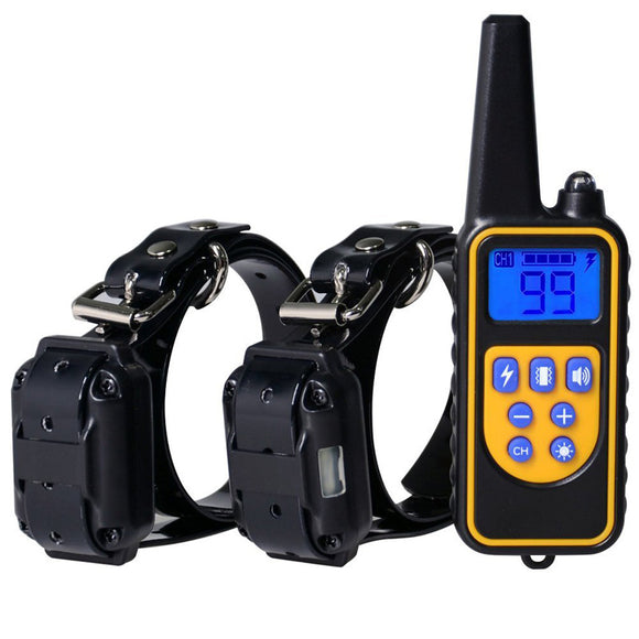 Remote Dog Training Collar Waterproof and 1000 Yards Remote Static Shock Training Collar for 2 dogs