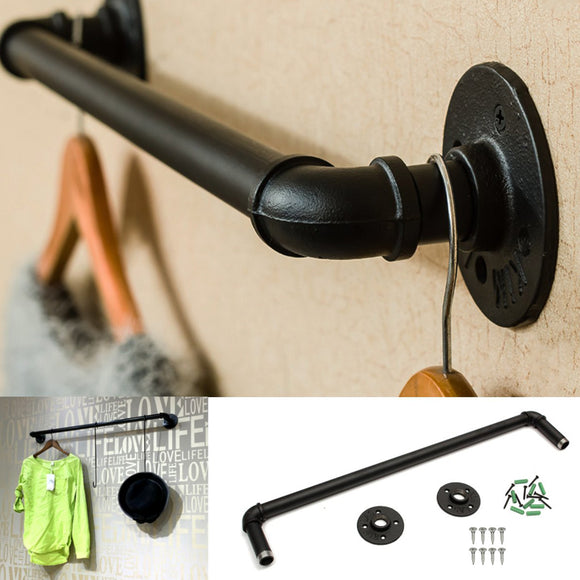 50cm Bathroom Towel Holder Bar Rack Hanger Black Towel Shelf Shower Room Iron Storage Shelves