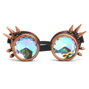 3 Colors Festivals Rave Kaleidoscope Goggles Rainbow Glasses Prism Diffraction Crystal