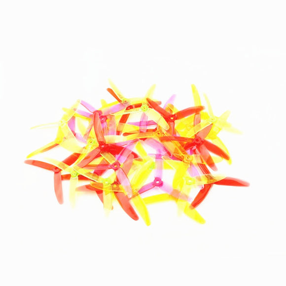 10 Pairs KINGKONG/LDARC 5040 5x4x3 3-Blade CW CCW Clear Single Color Propellers for RC Drone