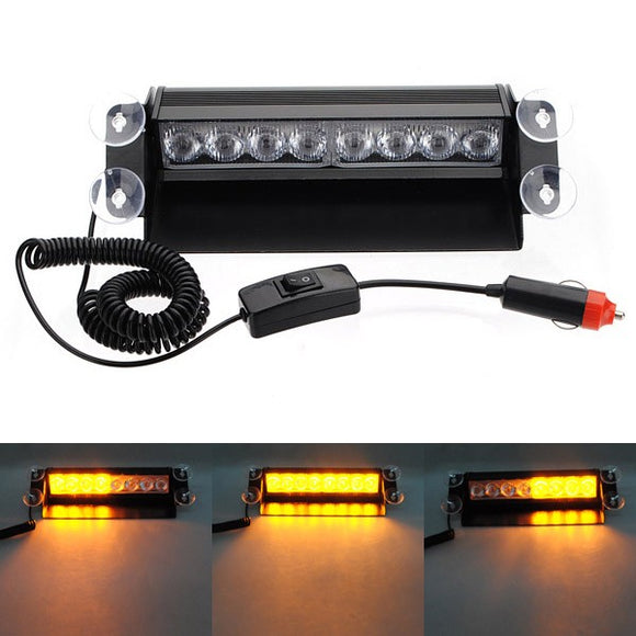 8 LED Car Deck Dash Strobe Flash Warning Emergency Lights