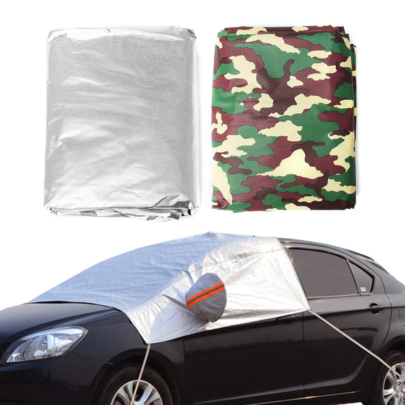 224X152cm Silver/Camouflage Car Sunshade Windscreen Cover Shield Snow Rain Dust UV Protection