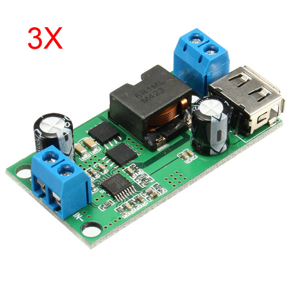3Pcs DC-DC 12V/24V To 5V/5A Step Down Buck Regulated Power Converter Module