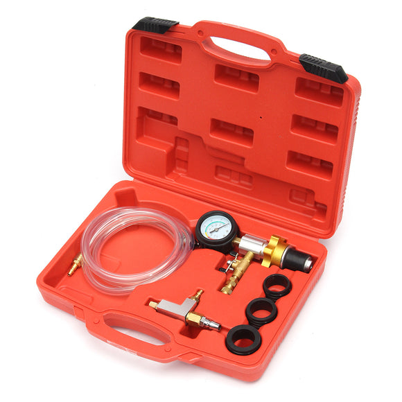 Auto Car Radiator Coolant Vacuum Cooling System Refill & Purging Tool Gauge Kit