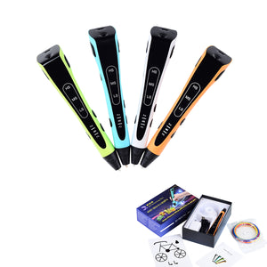 Orange/Blue/Green/White Color 110-240V 3D Printing Pen for ABS/PLA/PCL Support Adjustable Speed