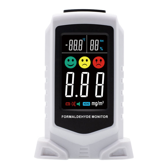 FUYI FY88 Gas Analysis 3-inch Color Screen Digital Formaldehyde Detector Meter HCHO / TVOC /C6H6/Temperature/Humidity Air Quality Monitor