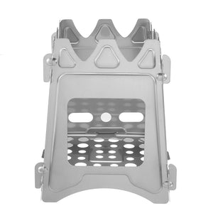 IPRee Outdoor Portable Wood Cooking Stove Backpacking Camp Burning Burner Multi-Fuels Furnace