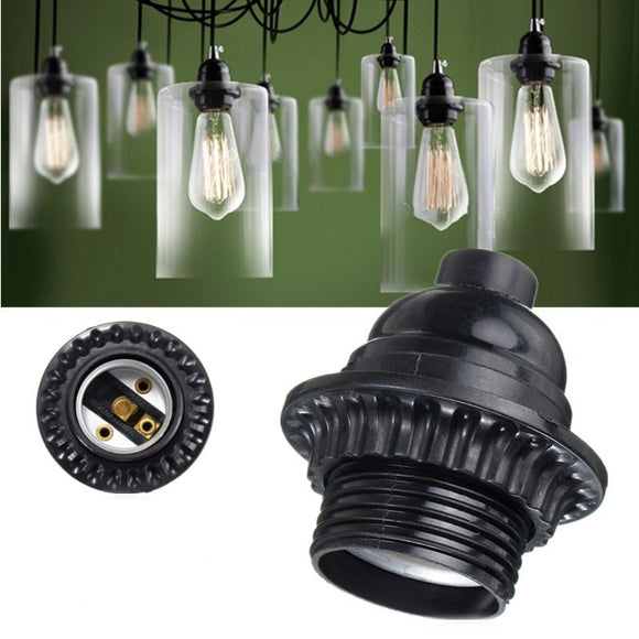 E26 /E27 Retro Vintage Light Socket Keyless Hanging Pendant Light Ceiling Light Holder