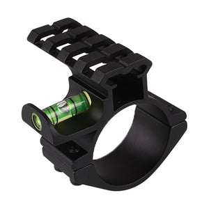 AURKTECH 25.4mm/30mm Diameter with 20mm Level Picatinny Rail Adapter of Hunting Plastic+Alloy Black