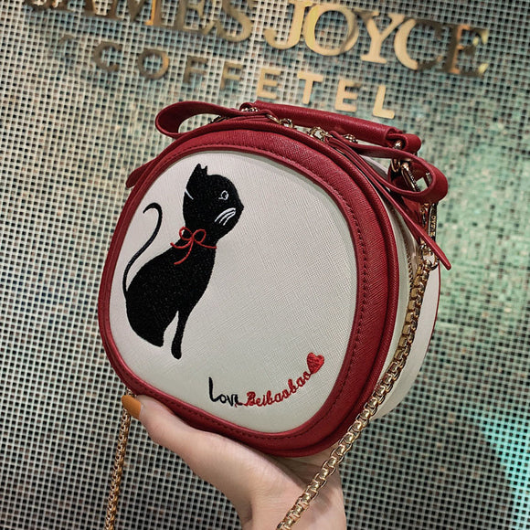 Women Fashion Cute Cat Handbag Shoulder Bag Crossbody Bag For Daily Date Shopping