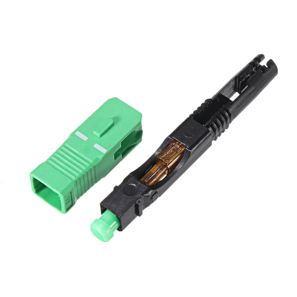 100pcs FTTH SC APC Fast Connector Fiber Optic Fast Adapter Straight Tail