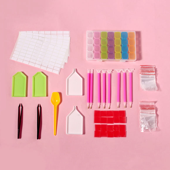 88Pcs 5D Diamond Painting Cross Stitch Tools Kit DIY Diamonds Embroidery Paintings Box