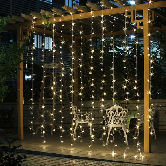 3M*3M 8 Modes Battery Operated USB Wedding Drape LED String Light Christmas Birthday Party Decor