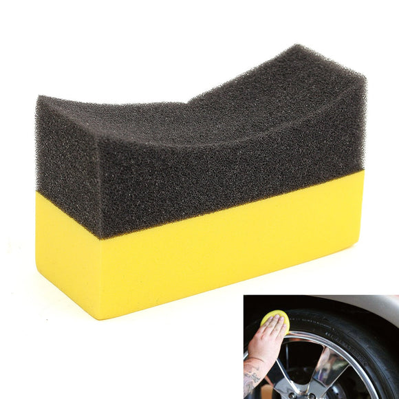 1Pcs EVA Car Tyre Tire Curved Foam Sponge Auto Truck Soft Clean Wash Clearning Pad