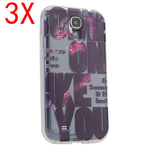 3X Word Design Back Protective Case For Samsung Galaxy S4 i9500
