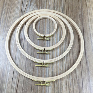 7 Size Wooden Embroidery Hoops Cross Stitch Sewing Tools Craft Ring Frame Machine Tool
