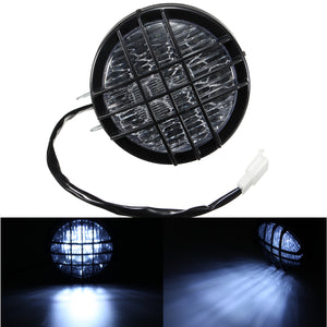 5inch LED Motorcycle Grill Headlight Light For Harley Chopper Bobber