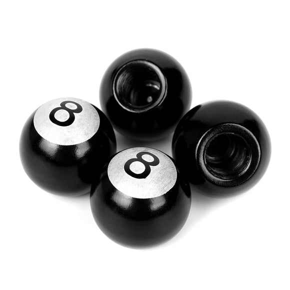 4Pcs Universal Wheel Tire Valve Caps Cover No.8 Billiards Ball Multi Color