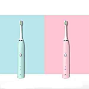 4 Stalls Electric Toothbrush USB Rechargeable Soft Toothbrush Sonic Wave Vibration IPX7 Waterproof