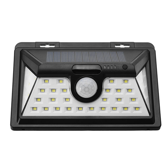 Solar Powered 34 LED Motion Sensor Wall Light Waterproof Wide Angle Ourdoor Garden Security Lamp