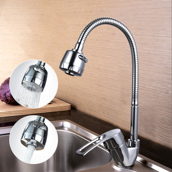 FRAP F4319 High Quality Kitchen Desk Mounted Silver Double Handles Sink Faucet