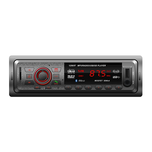 YT-C1256BT Car Bletooth MP3 Player FM Radio Stereo BT USB MMC SD AUX Fixed Panel