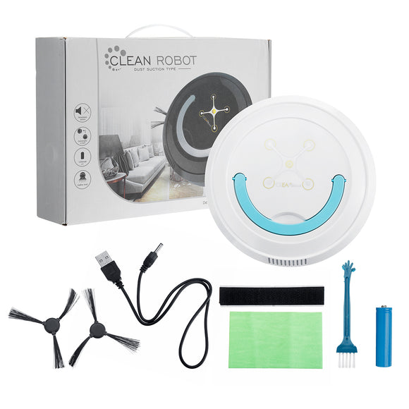 Automatic Smart Robot Robotic Vacuum Cleaner Dry Wet Mop Floor Carpet USB Cable