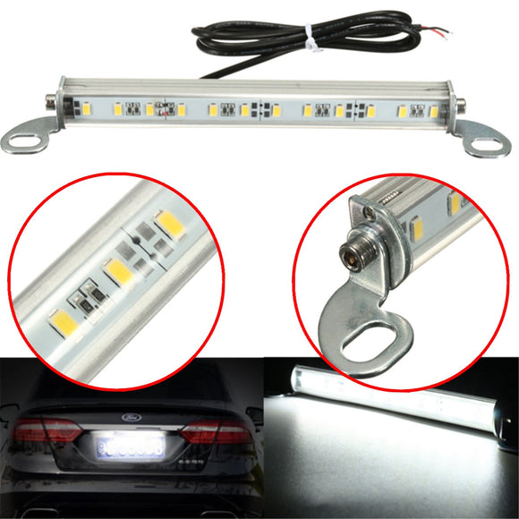 Car Truck Xenon White 12 SMD LED License Plate Light 12V DC Screw Bolt-On