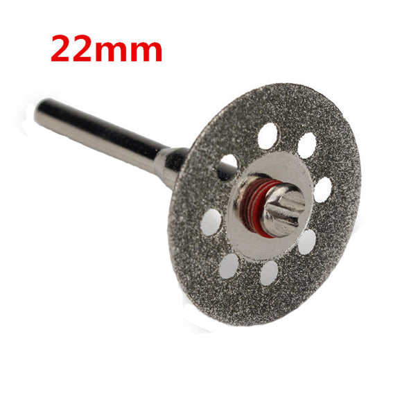 5pcs 22mm 9 Holes Diamond Coated Cutting Discs with 1 Mandrel for Dremel