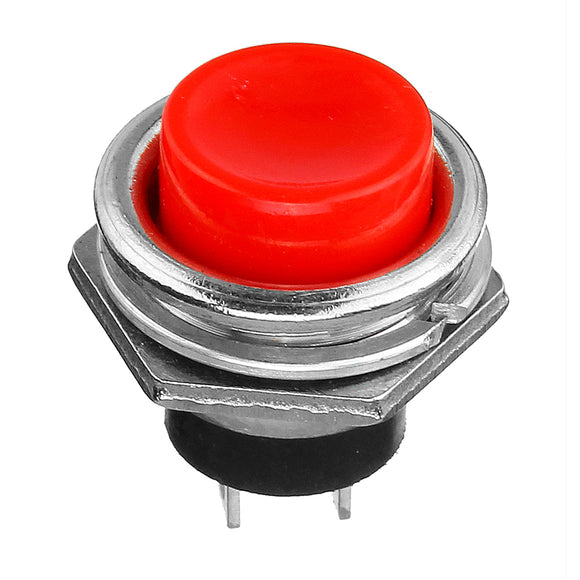 10Pcs 3A 125V Momentary Push Button Switch OFF-ON Horn Red Plastic