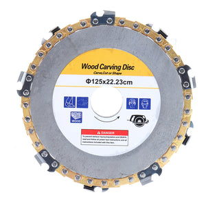 Drillpro Gold 5 Inch Grinder Chain Disc 9 Tooth Wood Carving Disc For 125 Angle Grinder