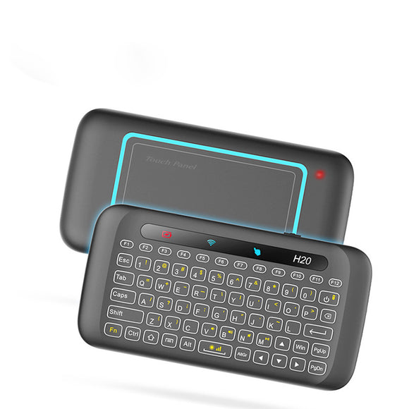 H20 Mini Colorful Backlight Air Mouse with Touch Pad Panel Mini Wireless Keyboard